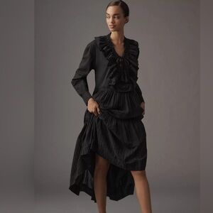 NWT ANTHROPOLOGIE Pilcro Ruffled Tiered Midi Dress Size XS 2️⃣